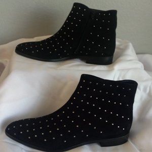 J. Crew Studded Suede Ankle Boots Size 8